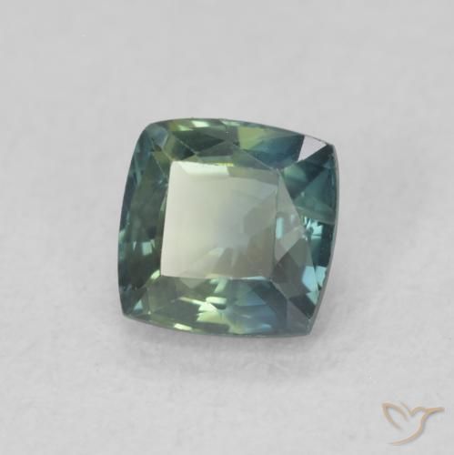 Zaffiro Teal-blu naturale da 0.63 ct, Cuscino, VS