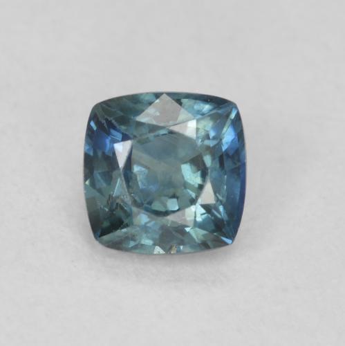 0.56ct Naturale Blu verdastro Zaffiro, Cuscino, VS