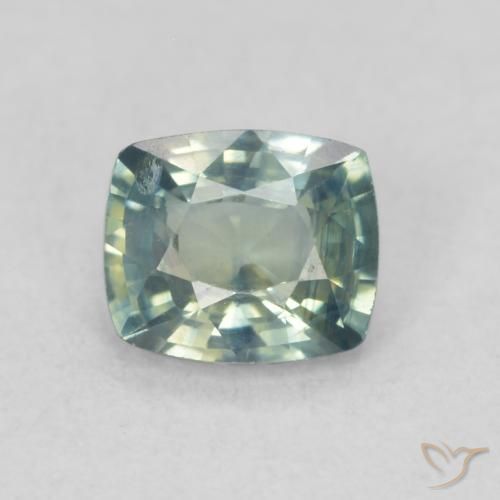 0.67ct Naturale Verde medio Zaffiro, Cuscino, VS