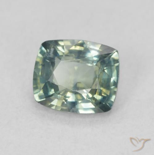 Zaffiro Verde medio naturale da 0.67 ct, Cuscino, VS