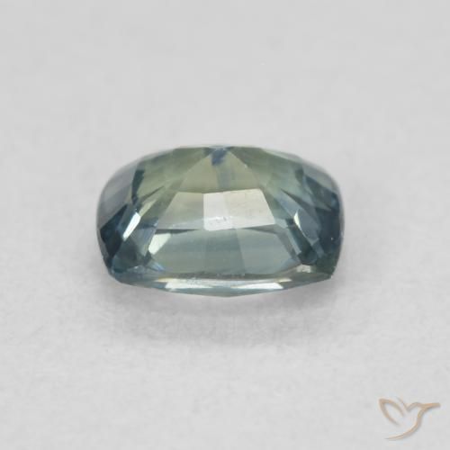 Zaffiro Verde medio naturale da 0.67 ct, Cuscino, VS