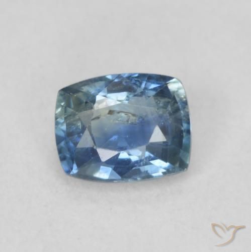 0.54ct Naturale Teal-blu Zaffiro, Cuscino, VS