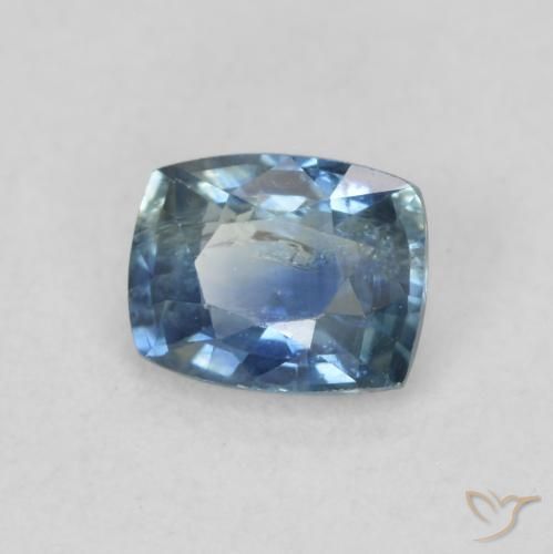 Zaffiro Teal-blu naturale da 0.54 ct, Cuscino, VS