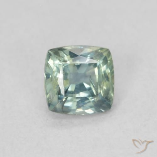 Zaffiro Teal-blu naturale da 0.50 ct, Cuscino, VS