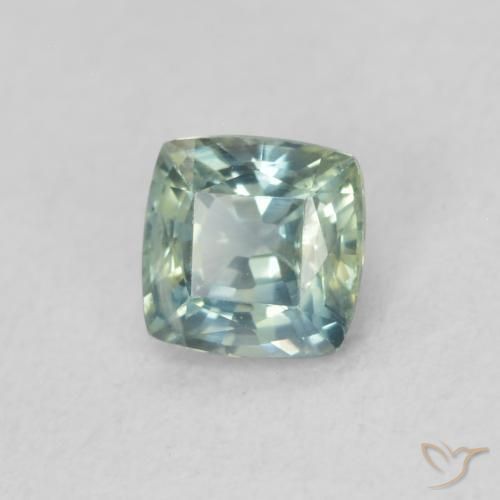 Zaffiro Teal-blu naturale da 0.50 ct, Cuscino, VS