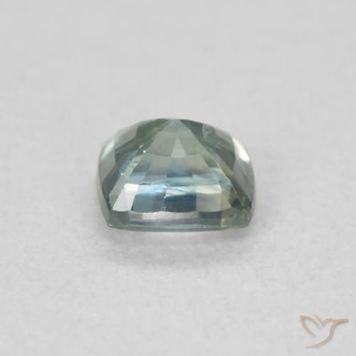 Zaffiro Teal-blu naturale da 0.50 ct, Cuscino, VS