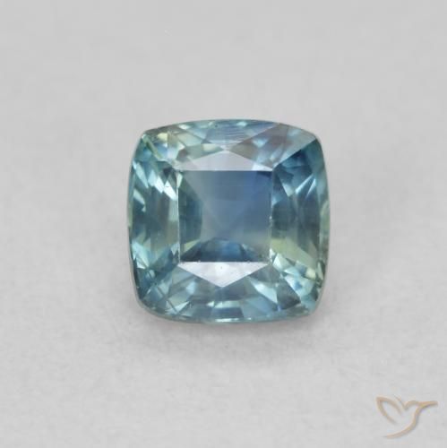 0.57ct Naturale Teal-blu Zaffiro, Cuscino, VS