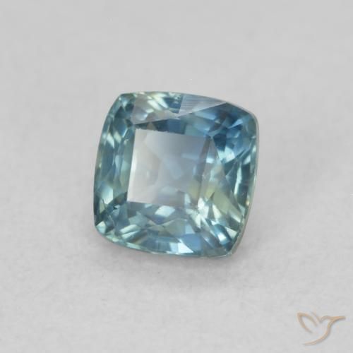 Zaffiro Teal-blu naturale da 0.57 ct, Cuscino, VS
