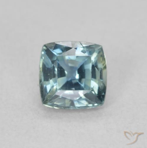 0.55ct Naturale Teal-blu Zaffiro, Cuscino, VS