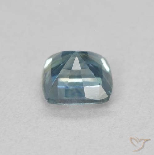 Zaffiro Teal-blu naturale da 0.55 ct, Cuscino, VS