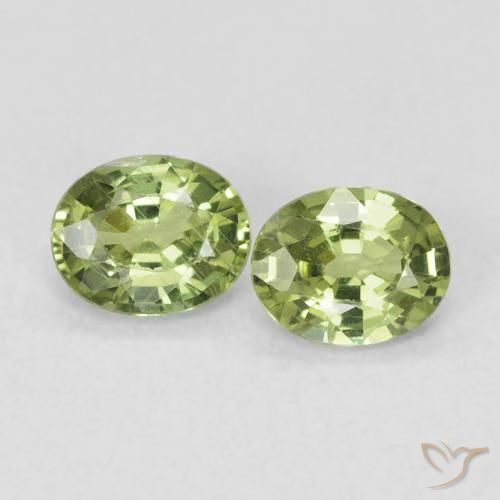 0.74ctw Naturale Verde medio Zaffiro, Ovale, VVS-VS