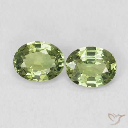 0.70ctw Naturale Verde caldo Zaffiro, Ovale, VVS-VS