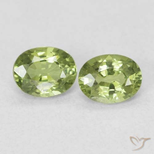 0.85ctw Naturale Verde medio Zaffiro, Ovale, VS