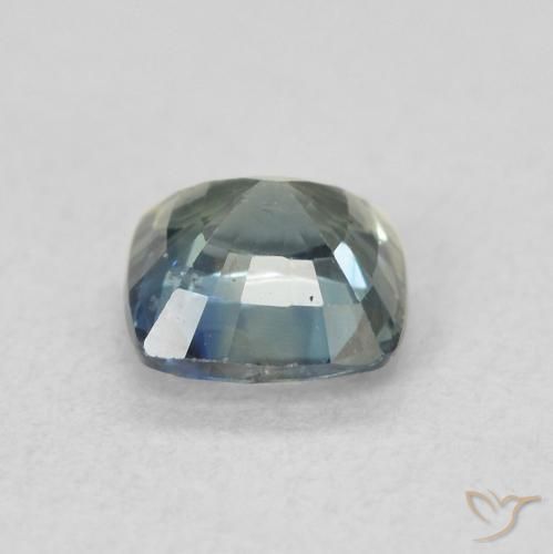 Zaffiro Teal-blu naturale da 0.74 ct, Cuscino, VS