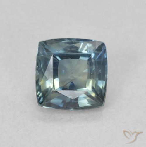 0.64ct Naturale Teal-blu Zaffiro, Cuscino, VS