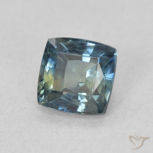 Zaffiro Teal-blu naturale da 0.64 ct, Cuscino, VS