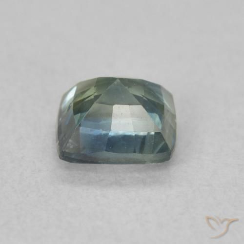 Zaffiro Teal-blu naturale da 0.64 ct, Cuscino, VS