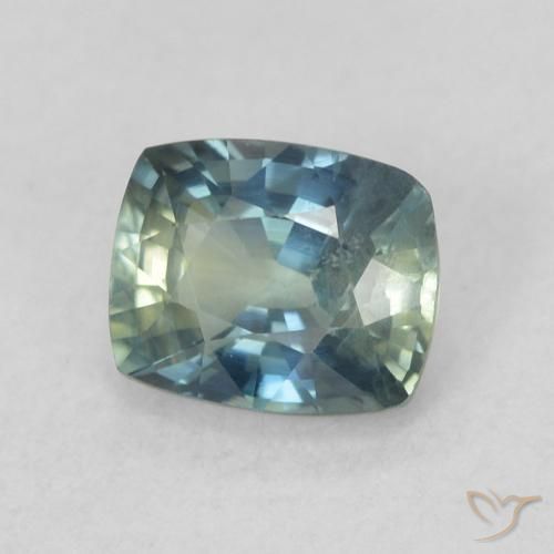 Zaffiro Teal-blu naturale da 0.78 ct, Cuscino, VS