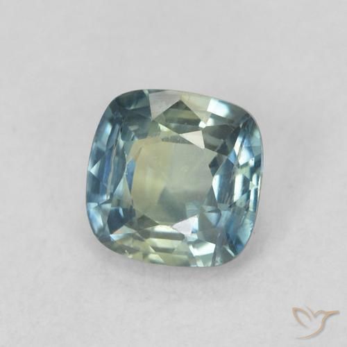 Zaffiro Teal-blu naturale da 0.60 ct, Cuscino, VS