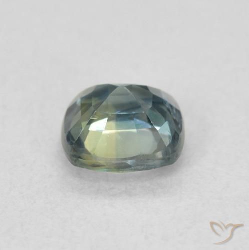 Zaffiro Teal-blu naturale da 0.60 ct, Cuscino, VS