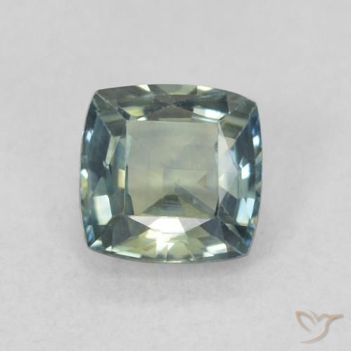 0.73ct Naturale Teal-blu Zaffiro, Cuscino, VS