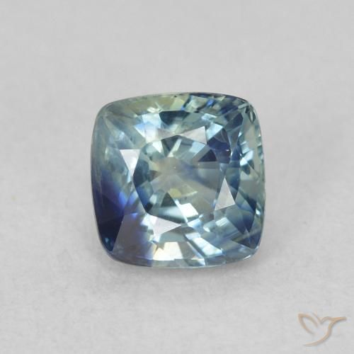 0.71ct Naturale Teal-blu Zaffiro, Cuscino, VS