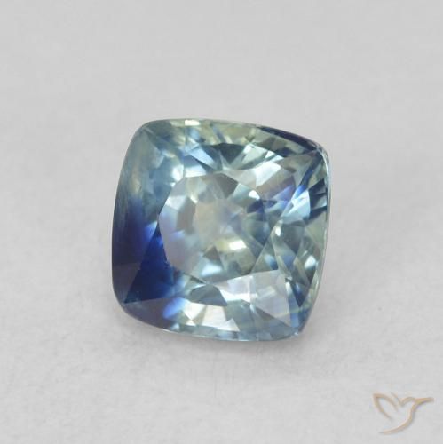 Zaffiro Teal-blu naturale da 0.71 ct, Cuscino, VS