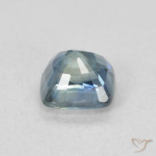 Zaffiro Teal-blu naturale da 0.71 ct, Cuscino, VS