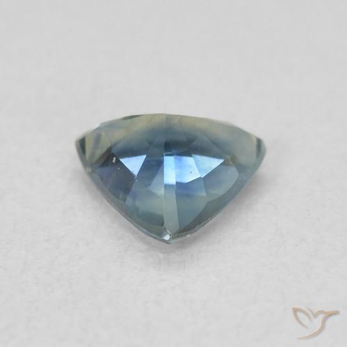 Zaffiro Teal-blu naturale da 0.51 ct, Taglio trillion, VS