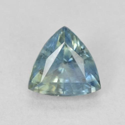 0.76ct Naturale Teal-blu Zaffiro, Taglio trillion, VS