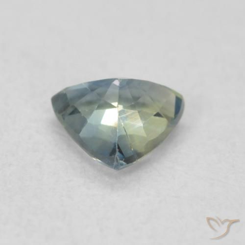 Zaffiro Teal-blu naturale da 0.50 ct, Taglio trillion, VS