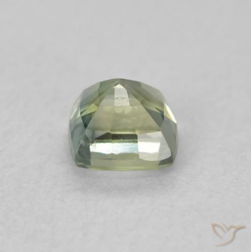 Zaffiro Medium Light-Green naturale da 0.57 ct, Cuscino, VS