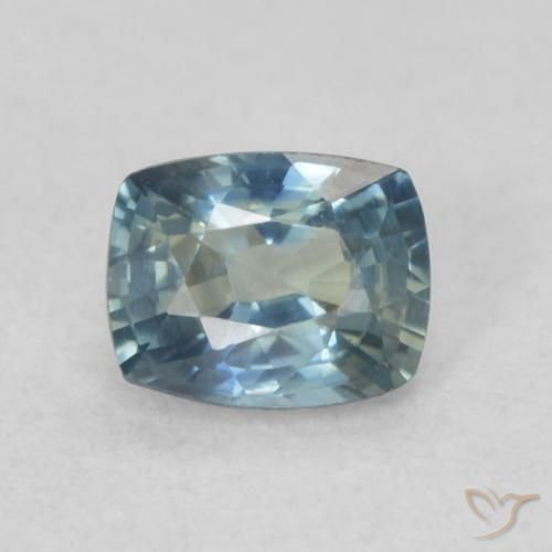 Zaffiro Teal-blu naturale da 0.68 ct, Cuscino, VS