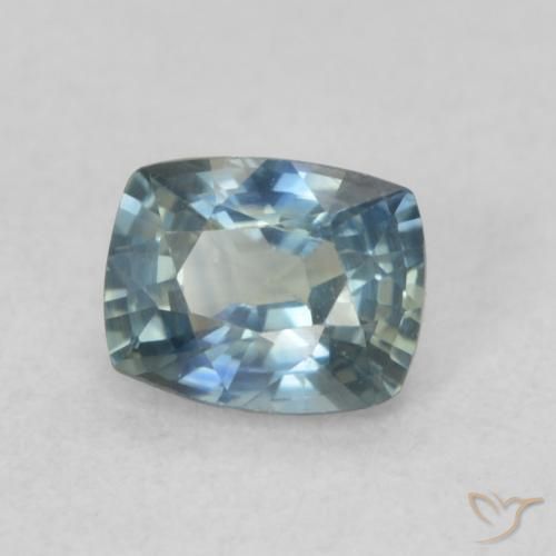 Zaffiro Teal-blu naturale da 0.68 ct, Cuscino, VS