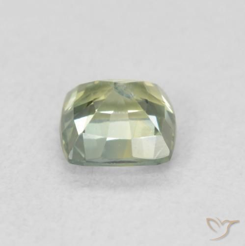 Zaffiro Medium Light-Green naturale da 0.61 ct, Cuscino, SI