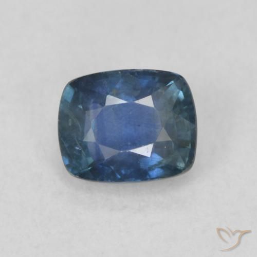 0.60ct Naturale Blu navy Zaffiro, Cuscino, VS
