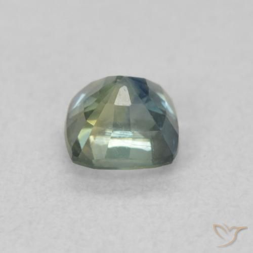 Zaffiro Blu Medio Verde naturale da 0.56 ct, Cuscino, VS
