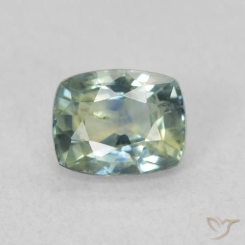 0.62ct Naturale Blu verdastro Zaffiro, Cuscino, VS