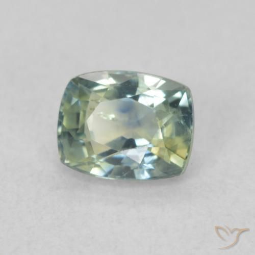 Zaffiro Blu verdastro naturale da 0.62 ct, Cuscino, VS