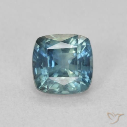 0.68ct Naturale Teal-blu Zaffiro, Cuscino, VS