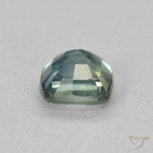 Zaffiro Teal-blu naturale da 0.68 ct, Cuscino, VS