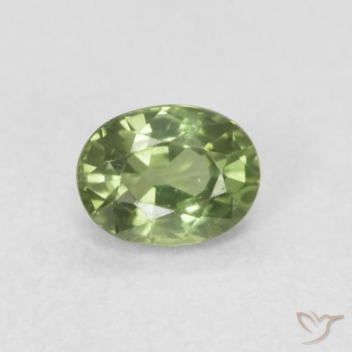 0.48ct Naturale Verde medio Zaffiro, Ovale, VVS-VS