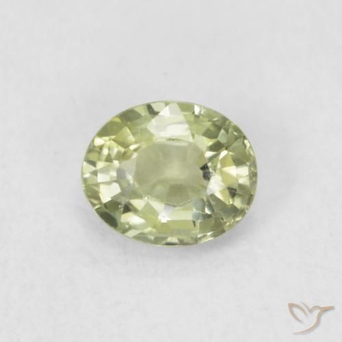 0.46ct Naturale Verde medio Zaffiro, Ovale, VVS-VS