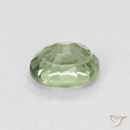 Zaffiro Medium Light Green naturale da 0.59 ct, Ovale, VVS-VS