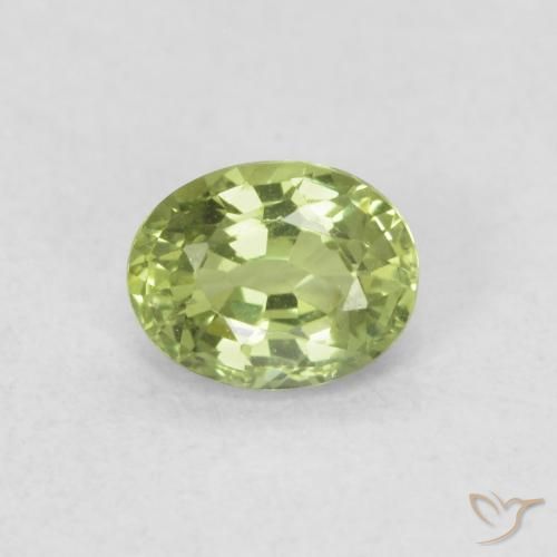 0.44ct Naturale Verde chiaro e vivace Zaffiro, Ovale, VVS-VS