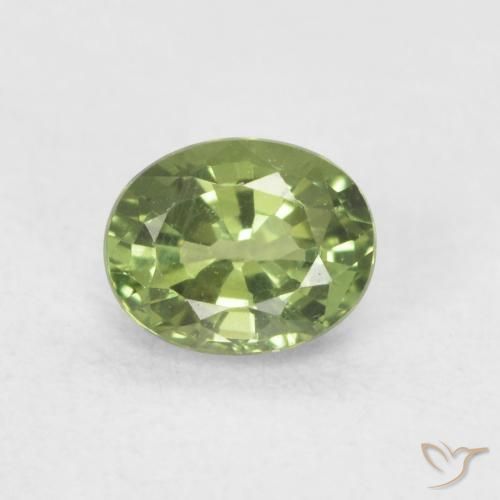 0.52ct Naturale Verde medio Zaffiro, Ovale, VVS-VS