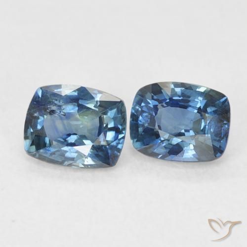 Gemme di Zaffiro Teal-blu naturale da 1.15 ct, Cuscino, VS