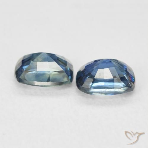 Gemme di Zaffiro Teal-blu naturale da 1.15 ct, Cuscino, VS