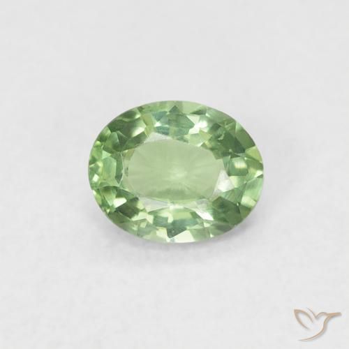 0.40ct Naturale Verde chiaro Zaffiro, Ovale, VVS-VS
