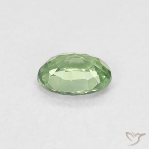 Zaffiro Verde chiaro naturale da 0.40 ct, Ovale, VVS-VS